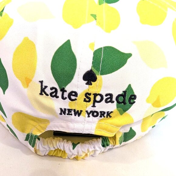 NWT Kate Spade Hat | White, Yellow & Green Lemon Toss Baseball Cap | One Size - Picture 5 of 7